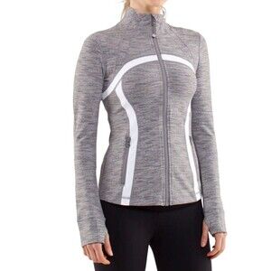 Lululemon Define Jacket Womens Size 8 Wee Are From Space Coal Fossil/White Zip
